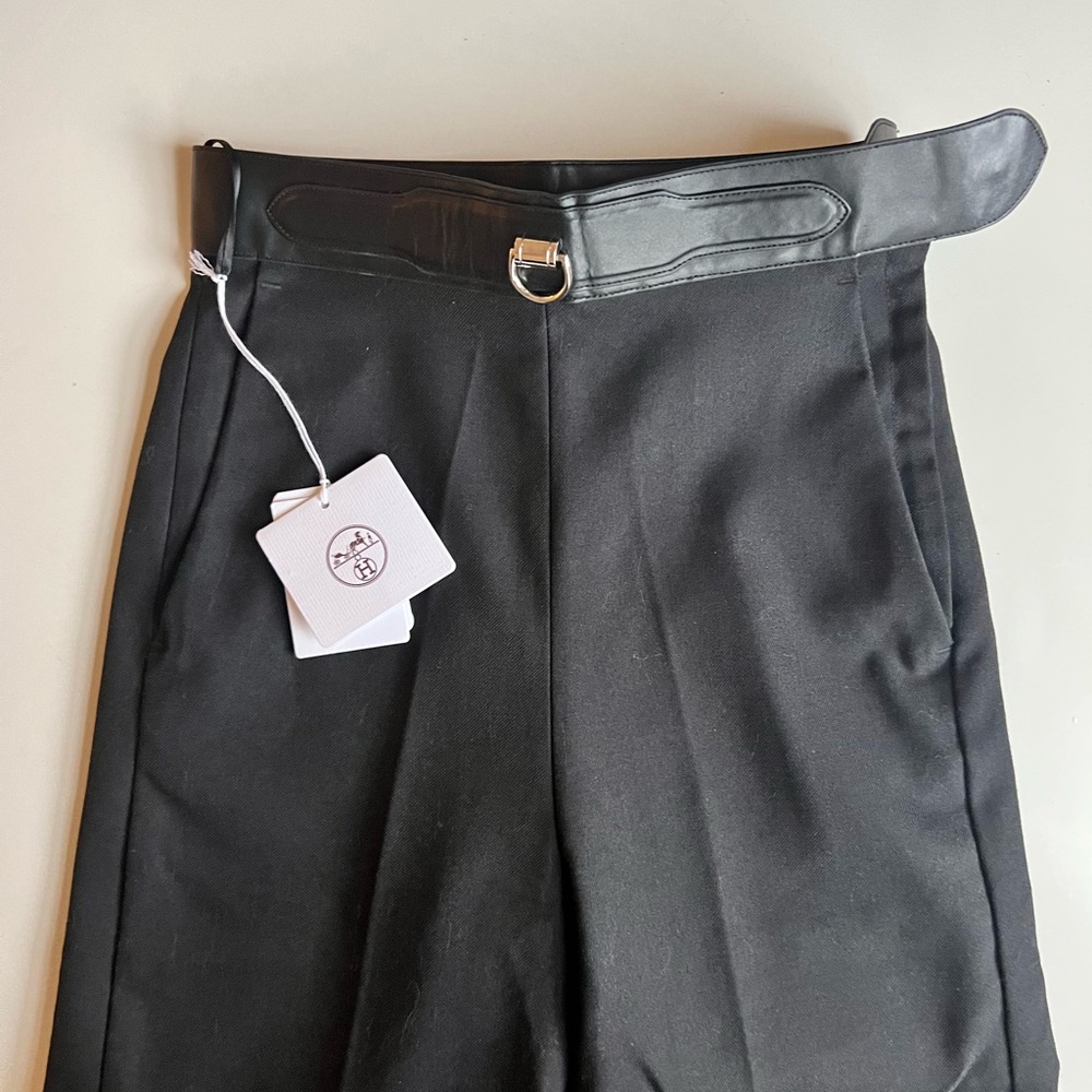 Hermes Women’s Pant, Black with Silver Detail